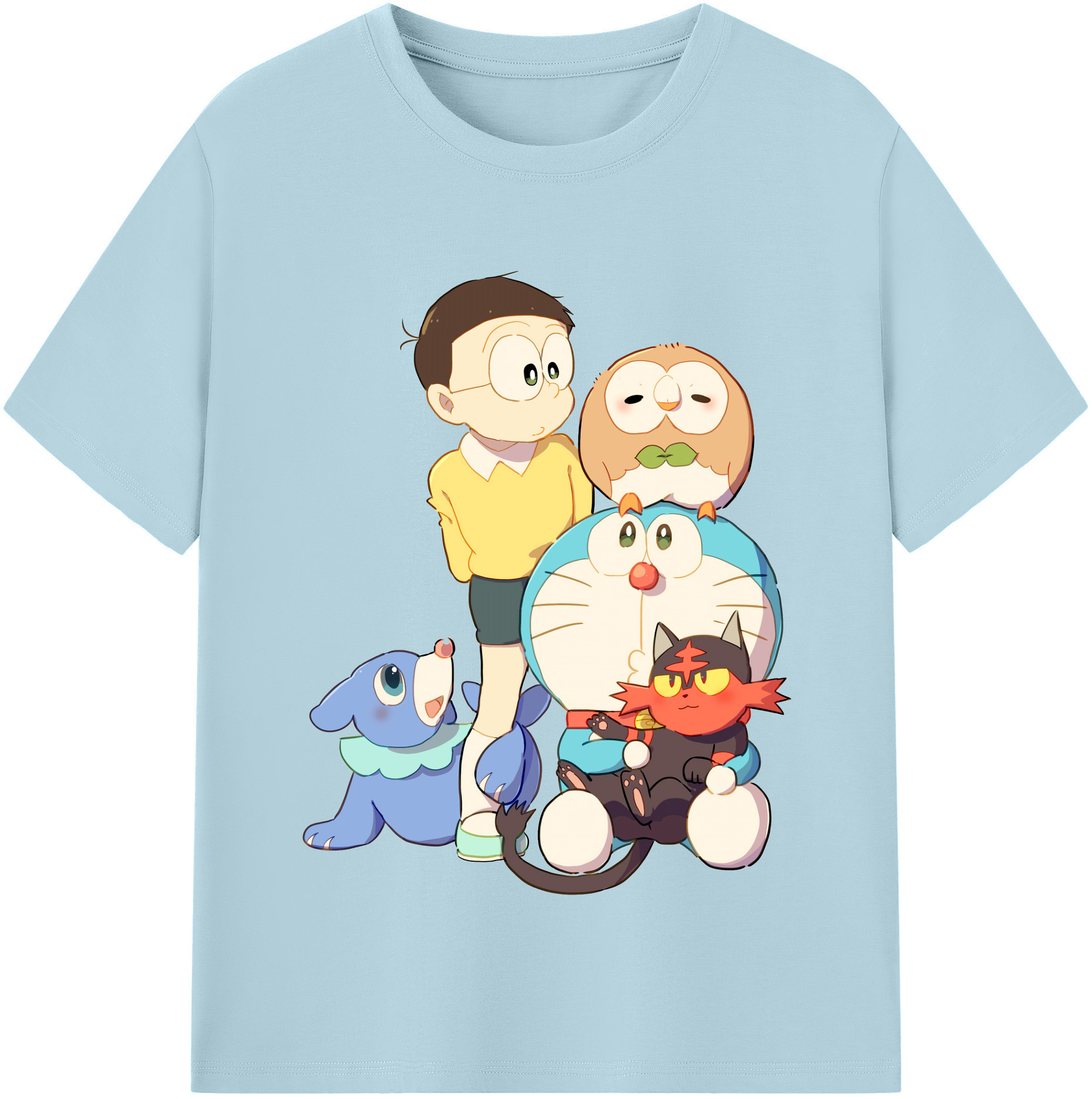 （画像用） ドラえもん Doraemon 綿100％半袖Tシャツ（フロントプリント）